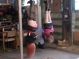 2 MILF Bondage Up side down