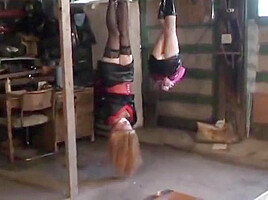 2 MILF Bondage Up side down