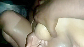 A Husband Who Grabs His Wifes Breasts While She Is Taking A Bath