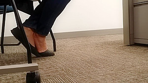 A Look At An Office Managers Well Worn Black Ballet Flats
