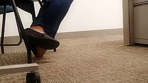 A Look At An Office Managers Well Worn Black Ballet Flats