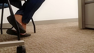 A Look At An Office Managers Well Worn Black Ballet Flats