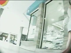 A blonde and a brunette discovered in the city in an upskirt video