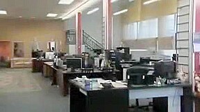 A gorgeous Secretary is getting Fucked on her desk in a office