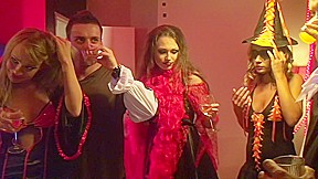 Adel & Alon & Anette Dawn & Julia Crow & Zanna in sex party scene with lots of beautiful minxes
