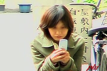 Affectionate young tramp reading some text messages during wild sharking