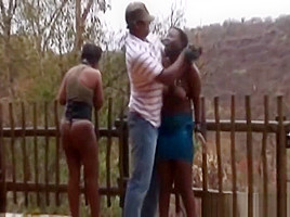 African Girls Get Spanked By Several Guys