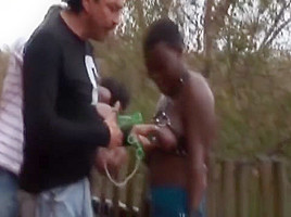 African Girls Get Spanked By Several Guys
