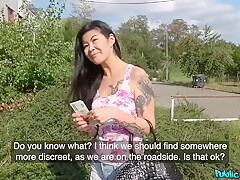 Akasha Coliun And Thomas Hyka - Shameless Asian Chick Nailed Outdoors