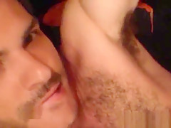Alt stud rouses his cock up before having a stroke