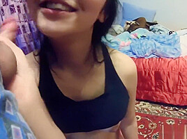 Amateur Asian Cute teen 18+ Suck Cock Hard POV