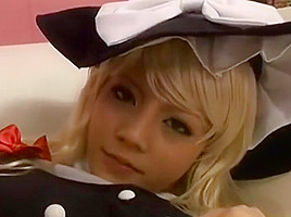Amateur Girl in a Cosplay by Marisa Kirisame en Touhou Project