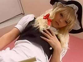 Amateur Girl in a Cosplay by Marisa Kirisame en Touhou Project