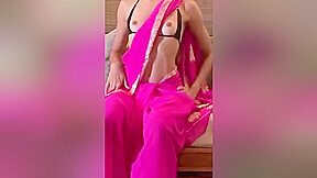 Amateur Indian Wife Has Surprise Under Saree