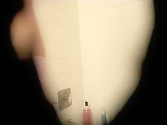 Amateur taking a fast shower