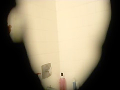 Amateur taking a fast shower