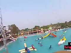 Amateur teen 18+ Couple Having Fun In A Public Pool And Enjoy Hot Sex After