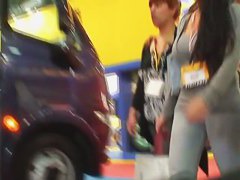 Amazing street candid filmed by an man
