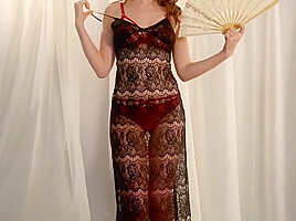 Anna Victoria In Fan Dance