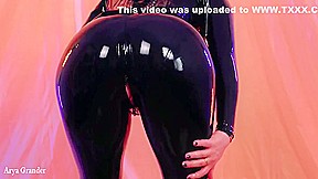 Arya Grander - Rubber Fetish Latex Catsuit High Quality Video