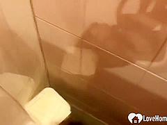 Asian Girlfriend Treats Me With A Blowjob In A Public Toilet