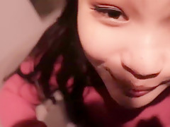 Asian Slut Fucks In Public Bathroom With No Shame