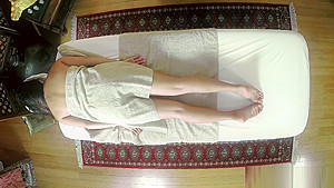 Asian babe enjoys massage