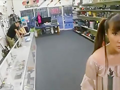Asian babe sells samurai and fucked hard