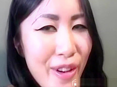 Asian cousin plays with her pussy