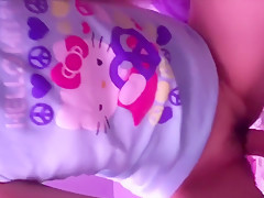 Asian cums hard on big cock