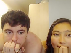 Asian girl sucking and get fucked