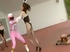 Asian hotties are trying out for super hero school and get