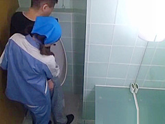 Asian toilet attendant enters the wrong part1