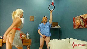 Ass licking BDSM babe services her lord