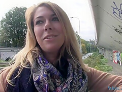 Attractive Blond Hair Babe Takes Knob For Money - Ani Black Fox