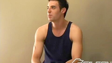 Austin Enjoys Pouting And Jerking Off While Lying Down