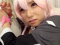 Awesome cosplay action for this cute teen 18+