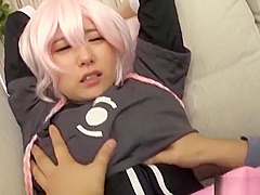 Awesome cosplay action for this cute teen 18+