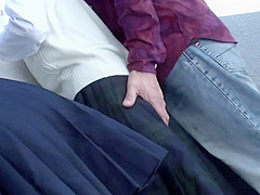 B3A0502-Screwing a cock into a girl's throat on the stairs of an aB3A0502-