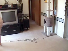 BBW vacuuming in the Nude Lots of big ass bending over shots - Not HD