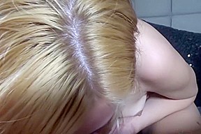 Babe Gives Blowjob in Bed and Gets Facial Cumshot
