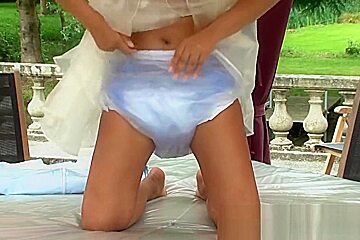 Baby Kayla Peeing Plastic Table Top!