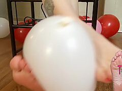 Balloon Foot Tease
