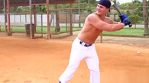 Baseball stud pounded under the showers