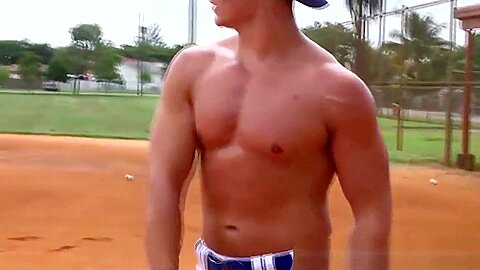 Baseball stud pounded under the showers