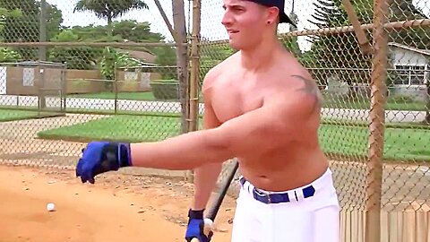 Baseball stud pounded under the showers