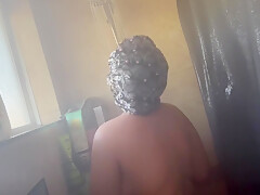 Bbw Girl Taking A Shower