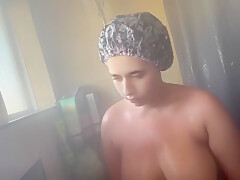 Bbw Girl Taking A Shower