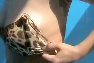 Beach cabin filled with nude tits and amateur pussies