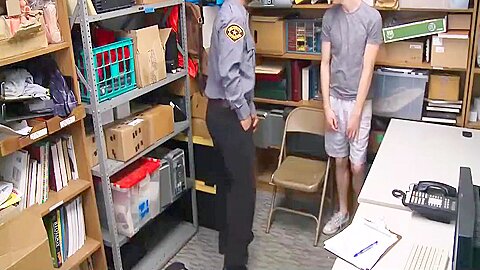 Bearded Mall Officer Fucks Shoplifting Straight Guy 7 Min